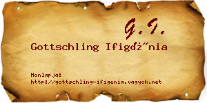 Gottschling Ifigénia névjegykártya